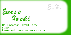 emese hockl business card